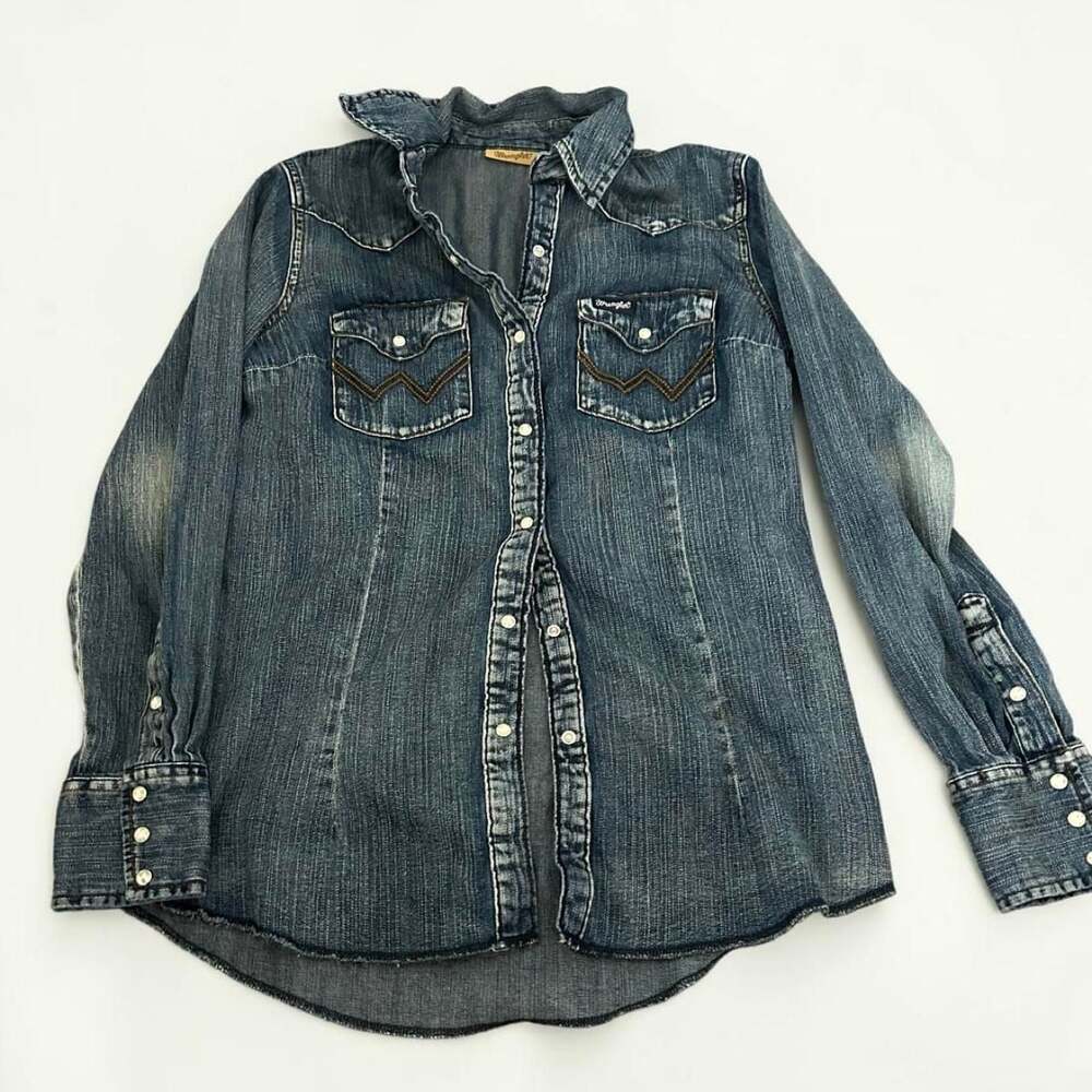 Wrangler Western Denim Snap Shirt XS